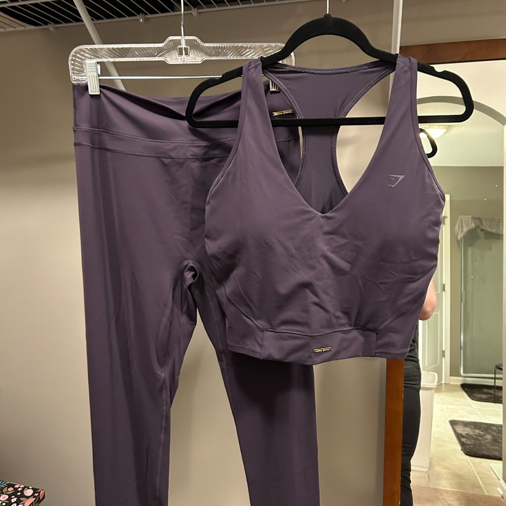 Gym Shark Dark Violet Exercise Set, Top and bottom XXL